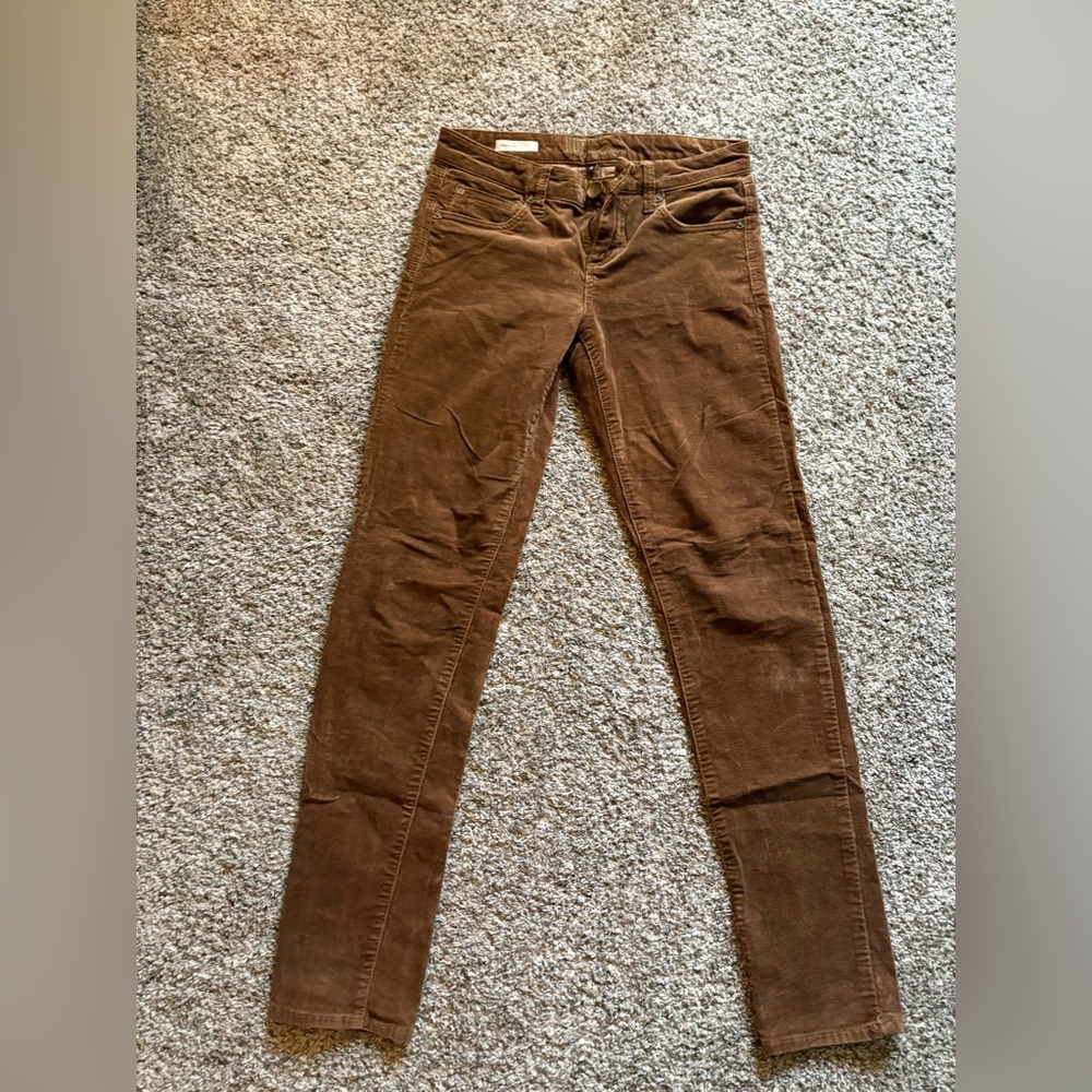 Brown Skinny Corduroy Pants